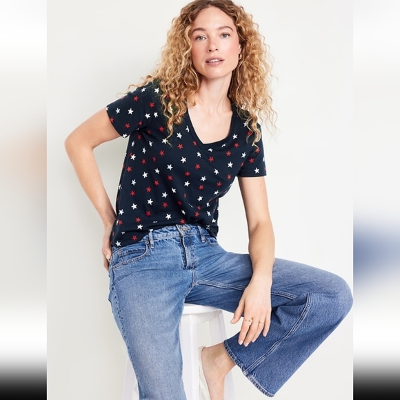 Old Navy Starry Night Everywear Fitted Short Sleeve Tee Plus Size XXL NWT - Picture 6 of 12